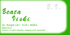 beata viski business card